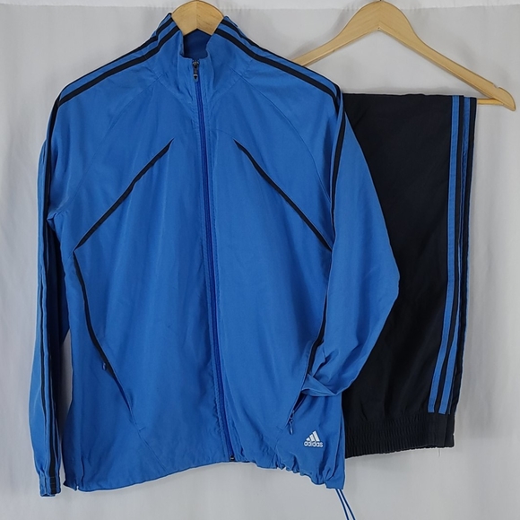 sky blue adidas tracksuit